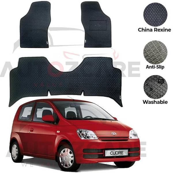 Daihatsu Cuore China Rexine Floor Mat 3PCS - Model 2000-2012