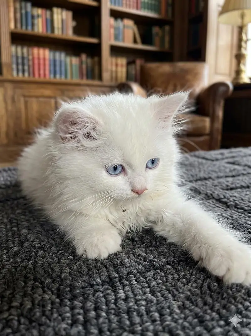 5 weeksPersian kittens white blue eyes show quality doll face taddy — photo 3