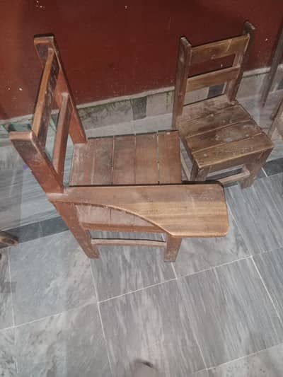 solid wood chairs for students of class play group to 2