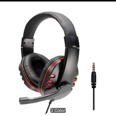 7260/Black and Red Headset, Computer Headphones