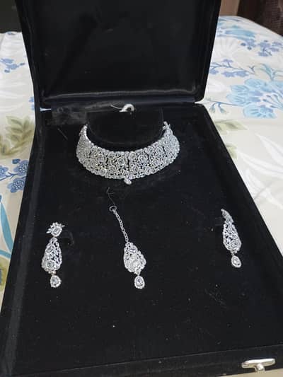 Premium Zircon Bridal Choker Set