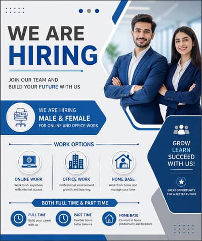HIRING NOW MALE AND FEMALE FOR WORK
