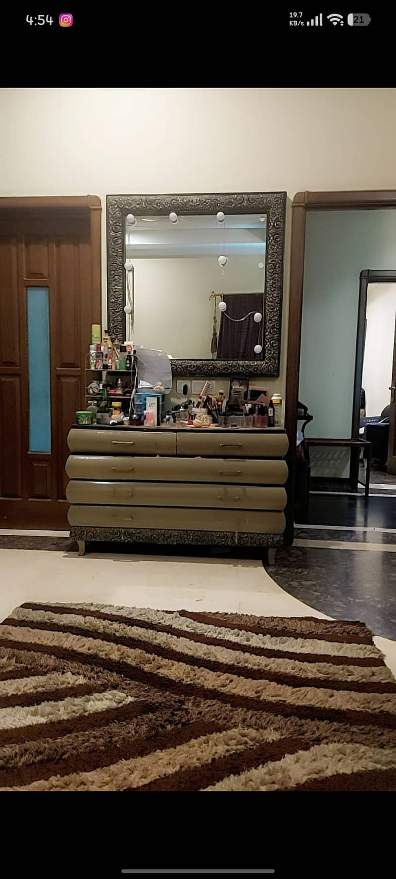 Bed with side table 0