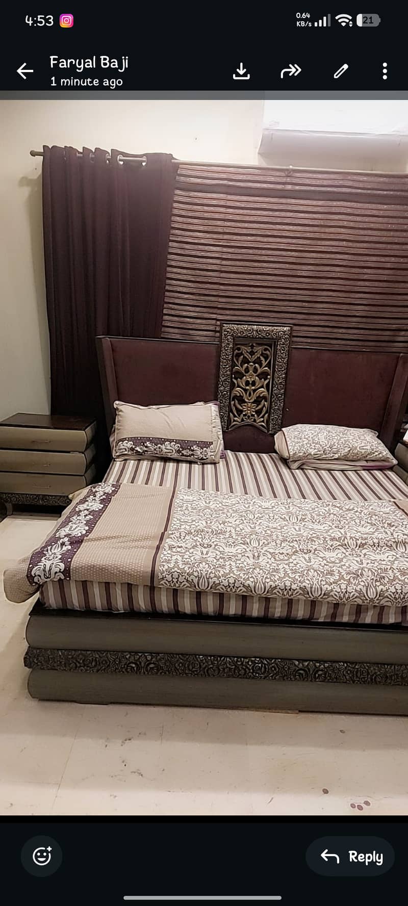Bed with side table 1