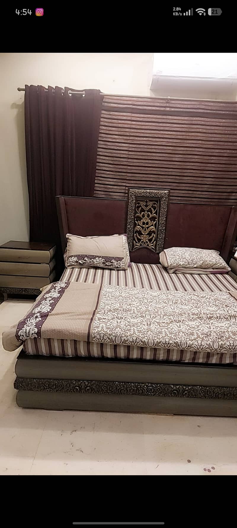 Bed with side table 2