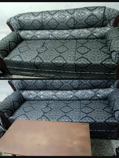 5 seater sofa with wooden table