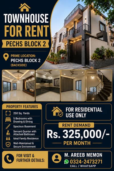 TOWN HOUSE FOR RENT