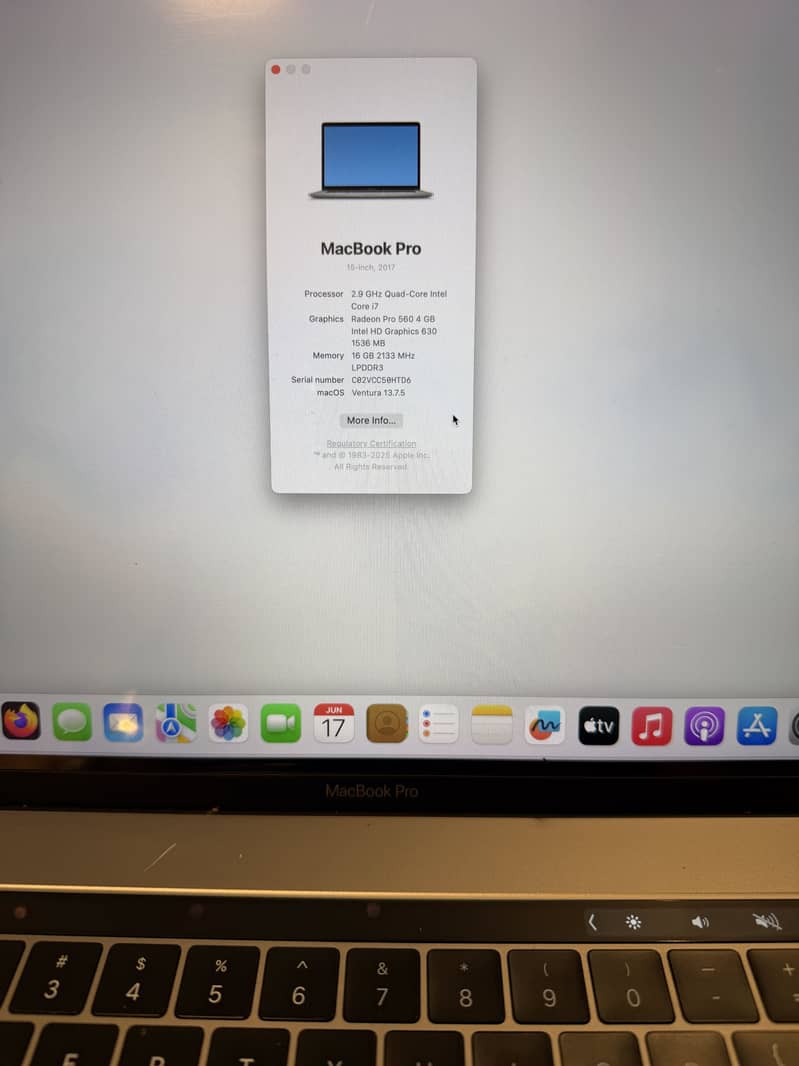 Macbook Pro 2017 4