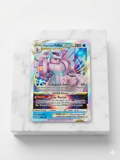 This pokemon card is original palkia vstar trading pokemon card. . . . . . .