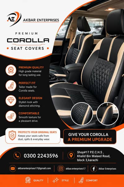 Toyota Corolla 2026 Synthetic Seat Cover