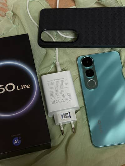 Vivo V50 Lite 8/256 gb dual pta approved with box and original charger