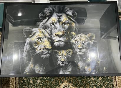 Beautiful Lion family wall frame for home decore