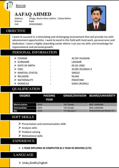BSc Graduate / MS Office Expert / 5 Year LTV Driver
