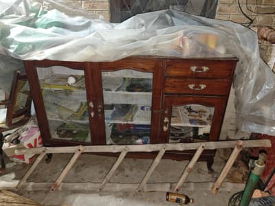 wooden showcase
