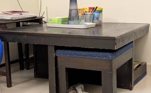 Low Height Square Table for 4