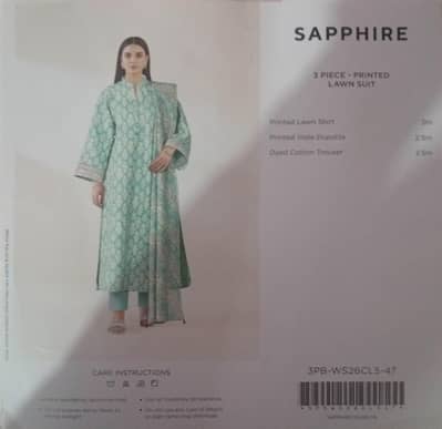 sapphire 3pc luxury lawn