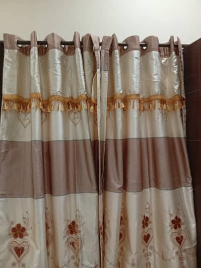 2 pcs Beautiful Velvet work Curtains For Sale