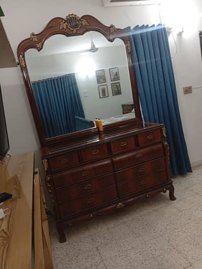 Bedroom set for sale with curtains and mattress.