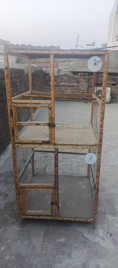 Double Story Wooden Cage Urgent For Sale