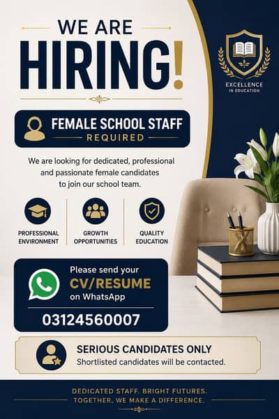 Female teachers required