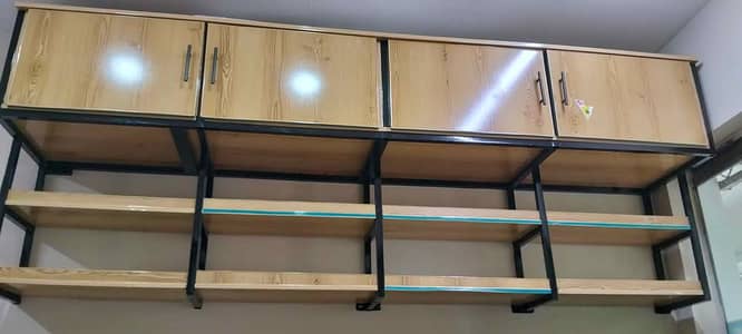 Pure Iron & Wooden New Office Rack Design