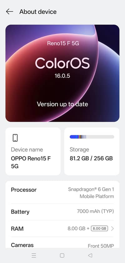 OPPO Reno 15 F 8/256