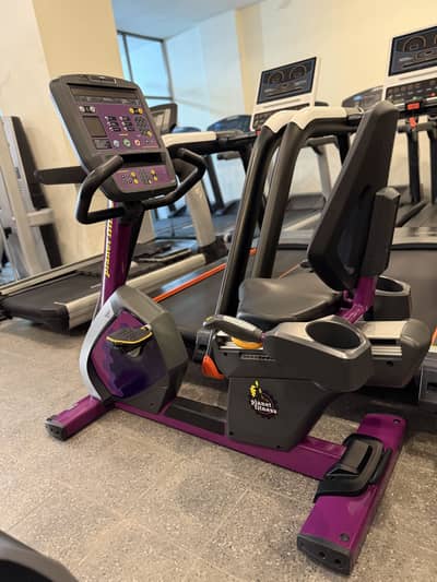 Recumbent exercise commercial bikes