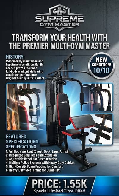 Multi Gym Exercise Machine | Home Gym Equipment | Home Gym 4 Station