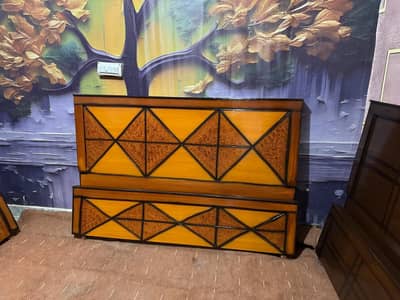 wooden bed