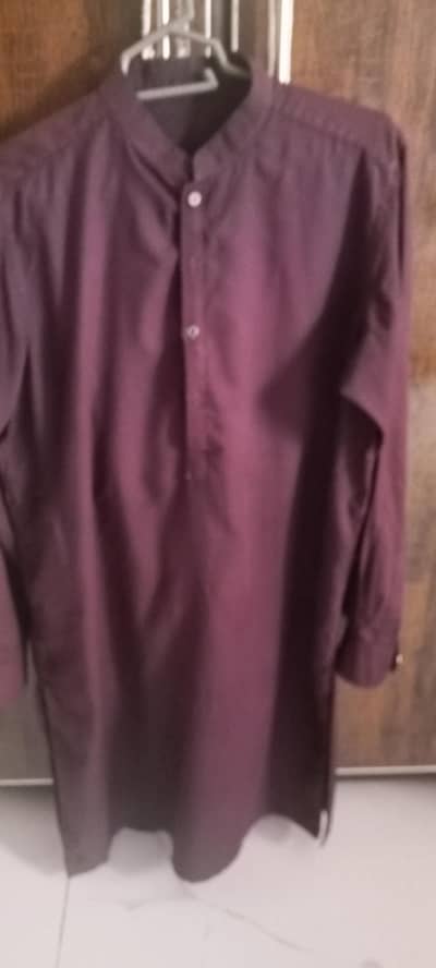 Kameez Shalwar For Sale in Plum Color, Large Size