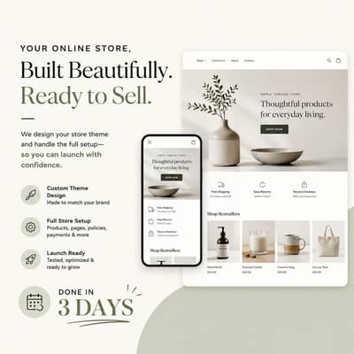 e-commerce store design and full setup service