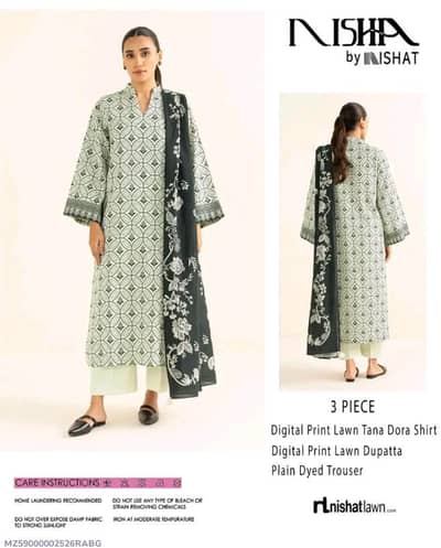 Beautiful New 3-Piece Unstitched Lawn Suit for Women