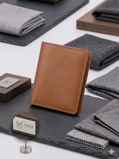Premium Men's Leather Wallet – Elegant Black Bifold Wallet