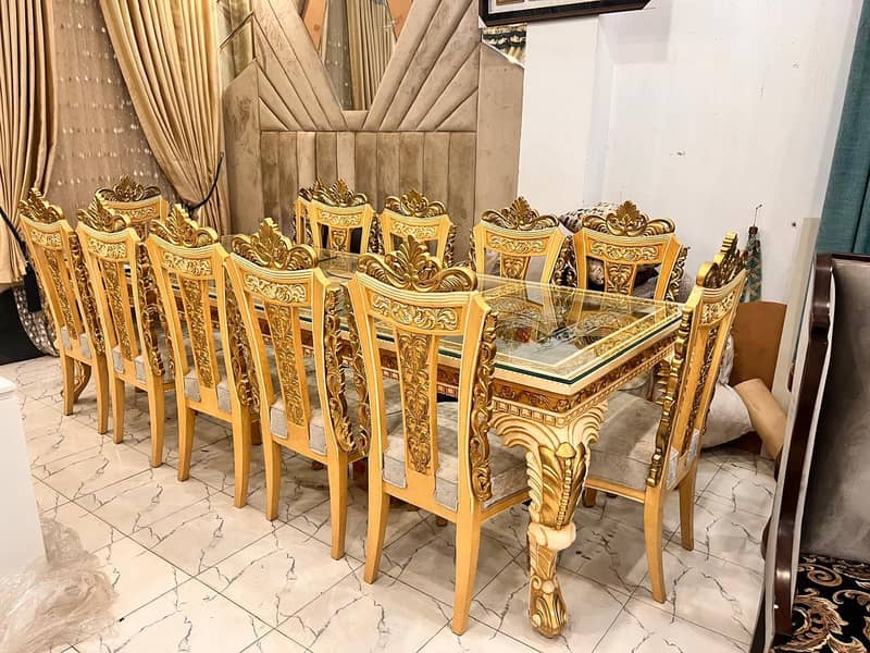 12 chairs dining solid dining table 0