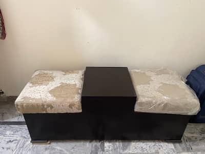 Multipurpose Storage ottoman bench with center table - Coffee Table