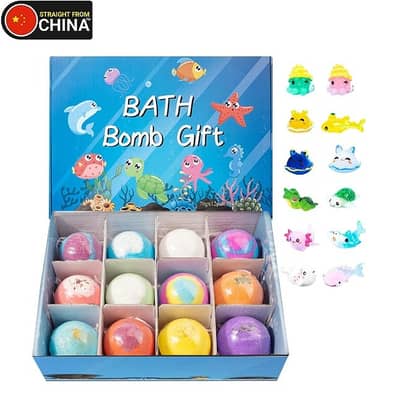 Rainbow Multicolor Bath Balls for Kids and adults with Toys