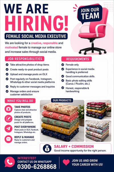 Full Time Social Media Marketing (Female)