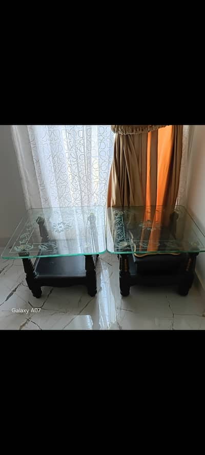 Set of three tables.