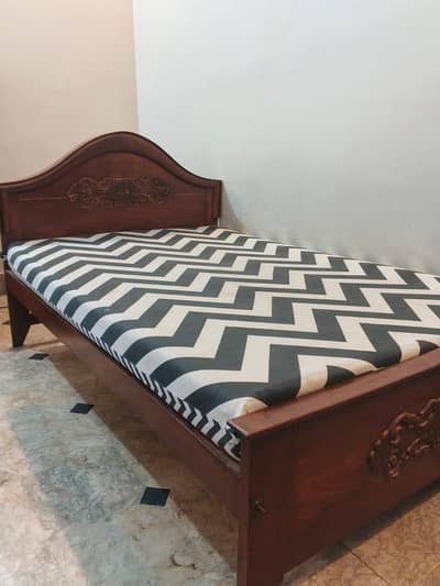 Single Wooden Bed for Sale - Excellent Condition