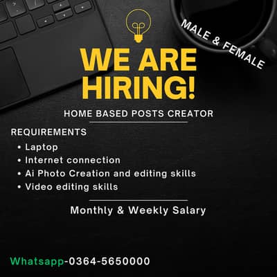 Post (image) Creation Home Based (For Female)