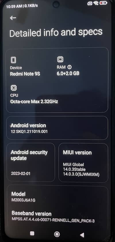 Xiaomi Redmi Note 9S