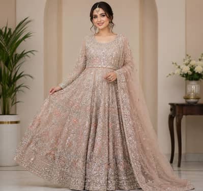 Bridal maxi Walima Dress Wedding Dress | Bridal Dress maxi