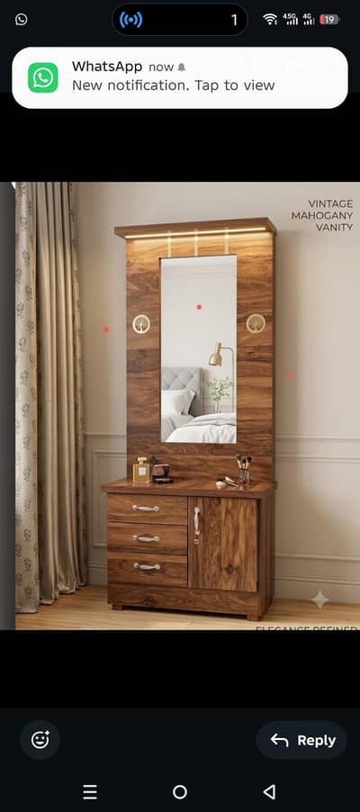 Modern Vanity Table with Mirror & Storage