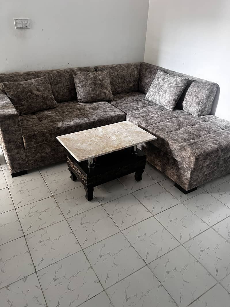 L shape sofa set 2