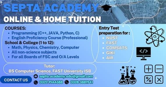 Online & Home Tuition | Entry tests, O/A Levels, FSc, Coding and more