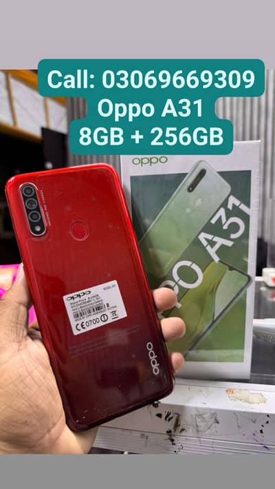 Oppo A31 PTA Approved 8GB + 256GB With Box 10by10 With Warranty