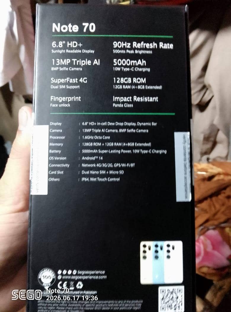 sego note 70 0