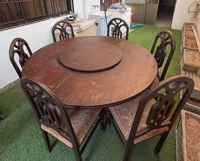 Dinning table with chair All Wooden