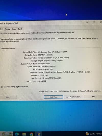 HP Compaq Pro 6305 SFF