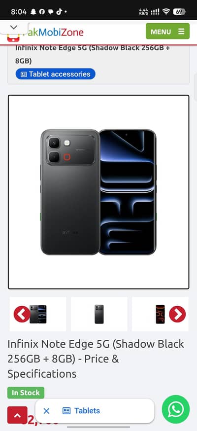 Infinix note edge 5g